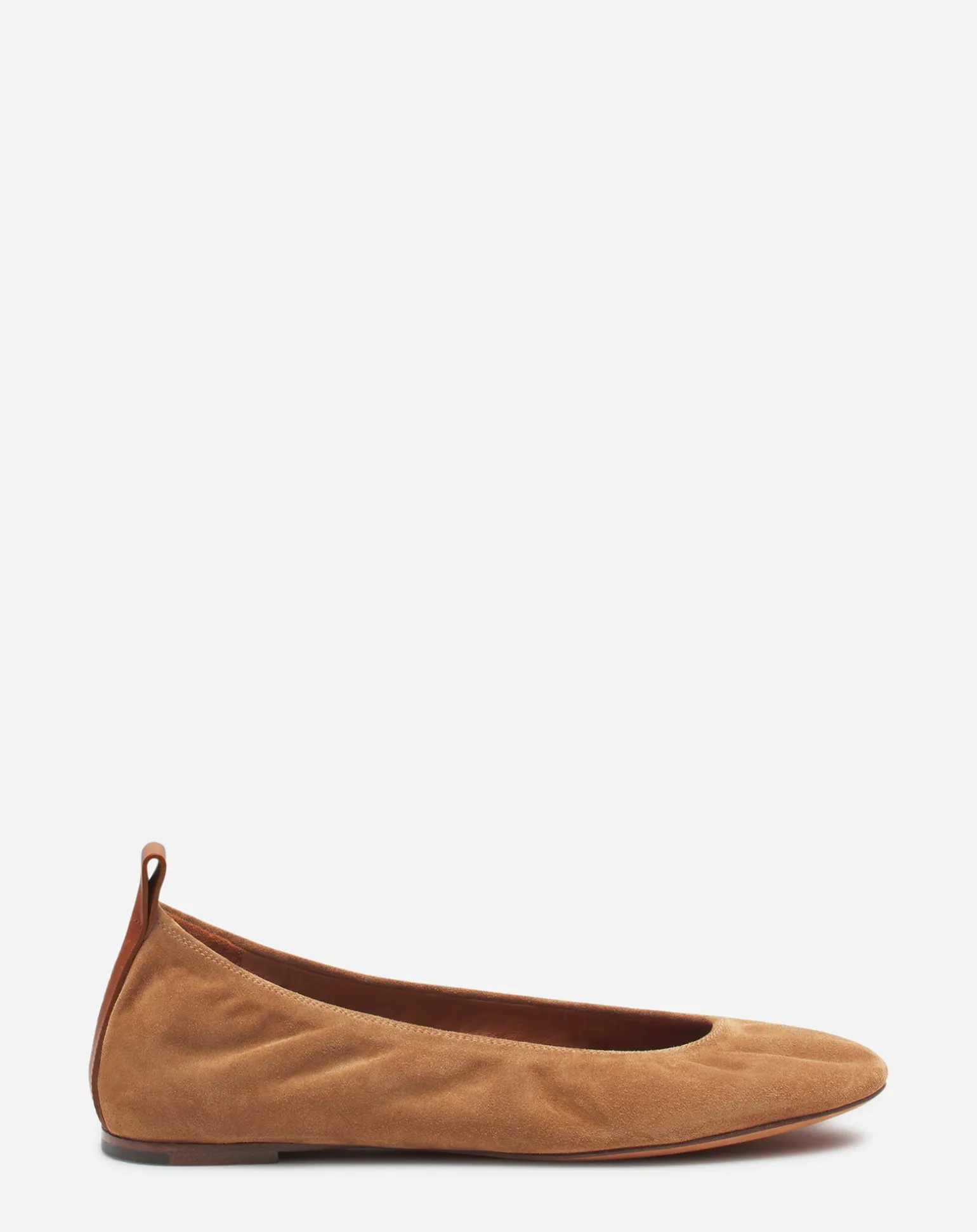 Lanvin The suede ballerina flat Brown Store