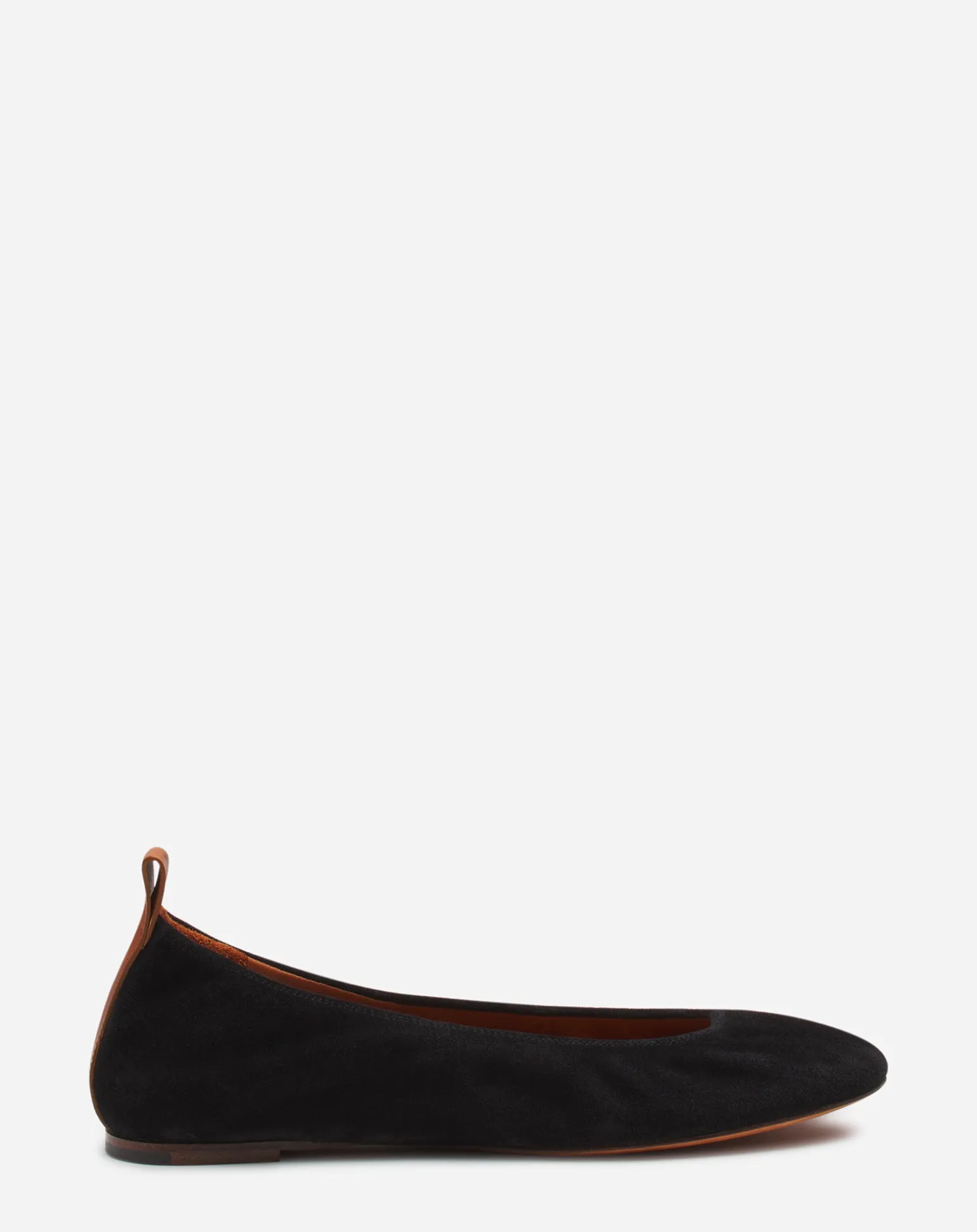 Lanvin The suede ballerina flat Black Shop