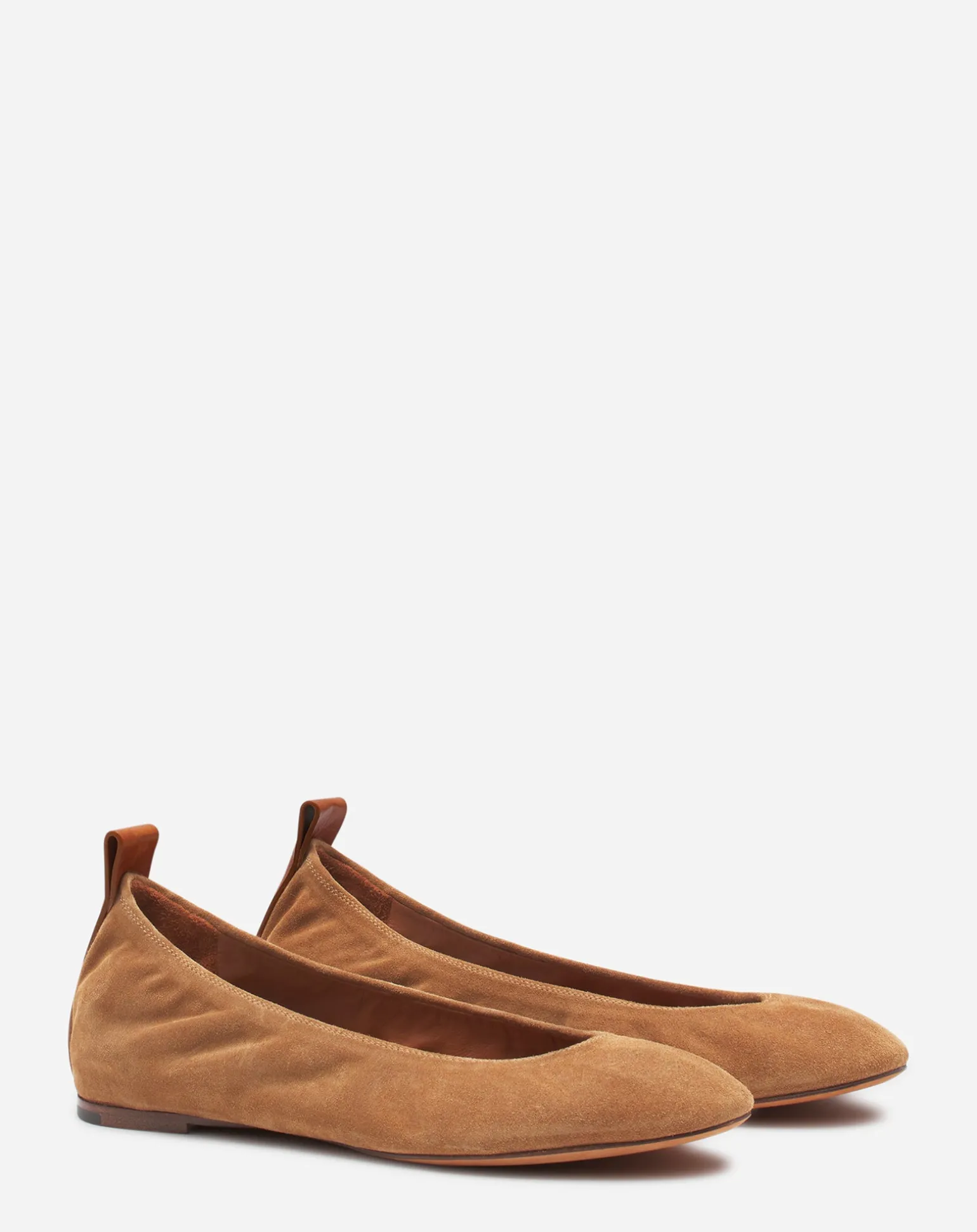 Lanvin The suede ballerina flat Brown Store