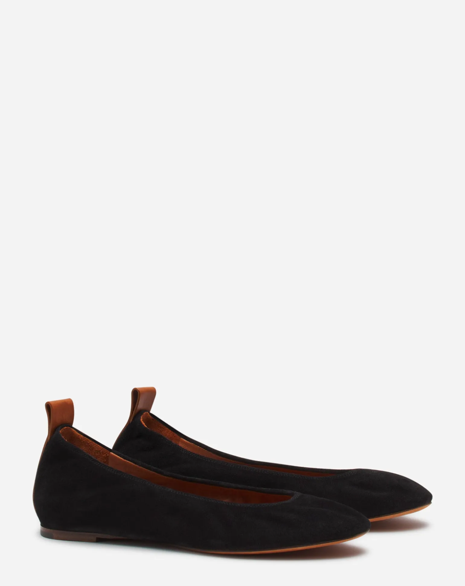 Lanvin The suede ballerina flat Black Shop