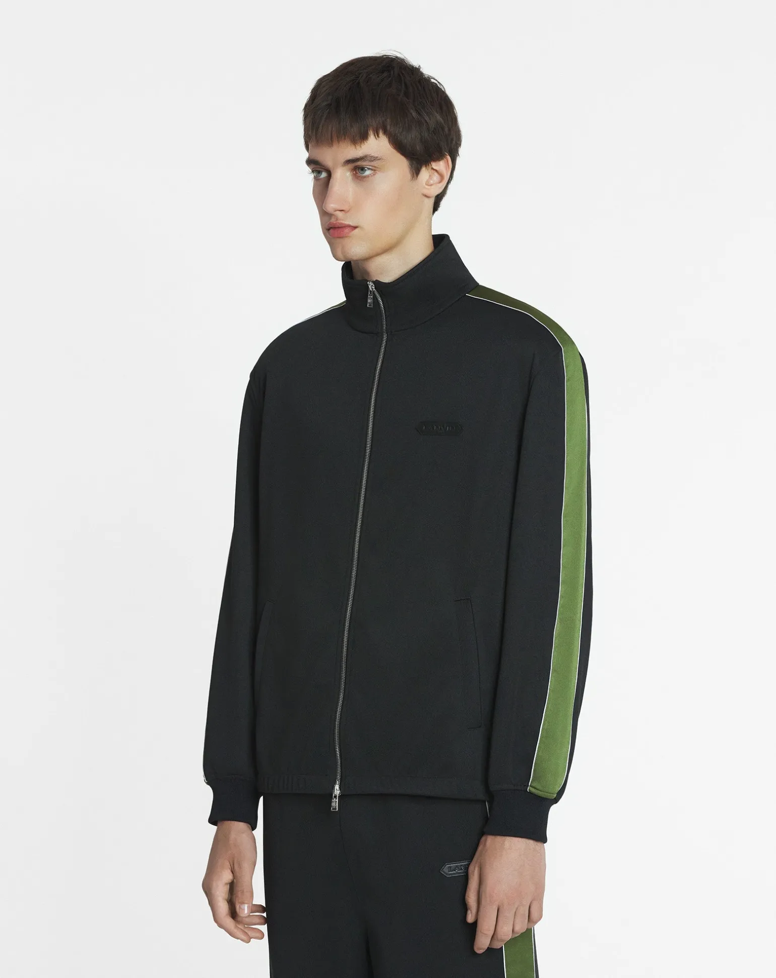 Lanvin Tracksuit jacket with satin stripes Black Online