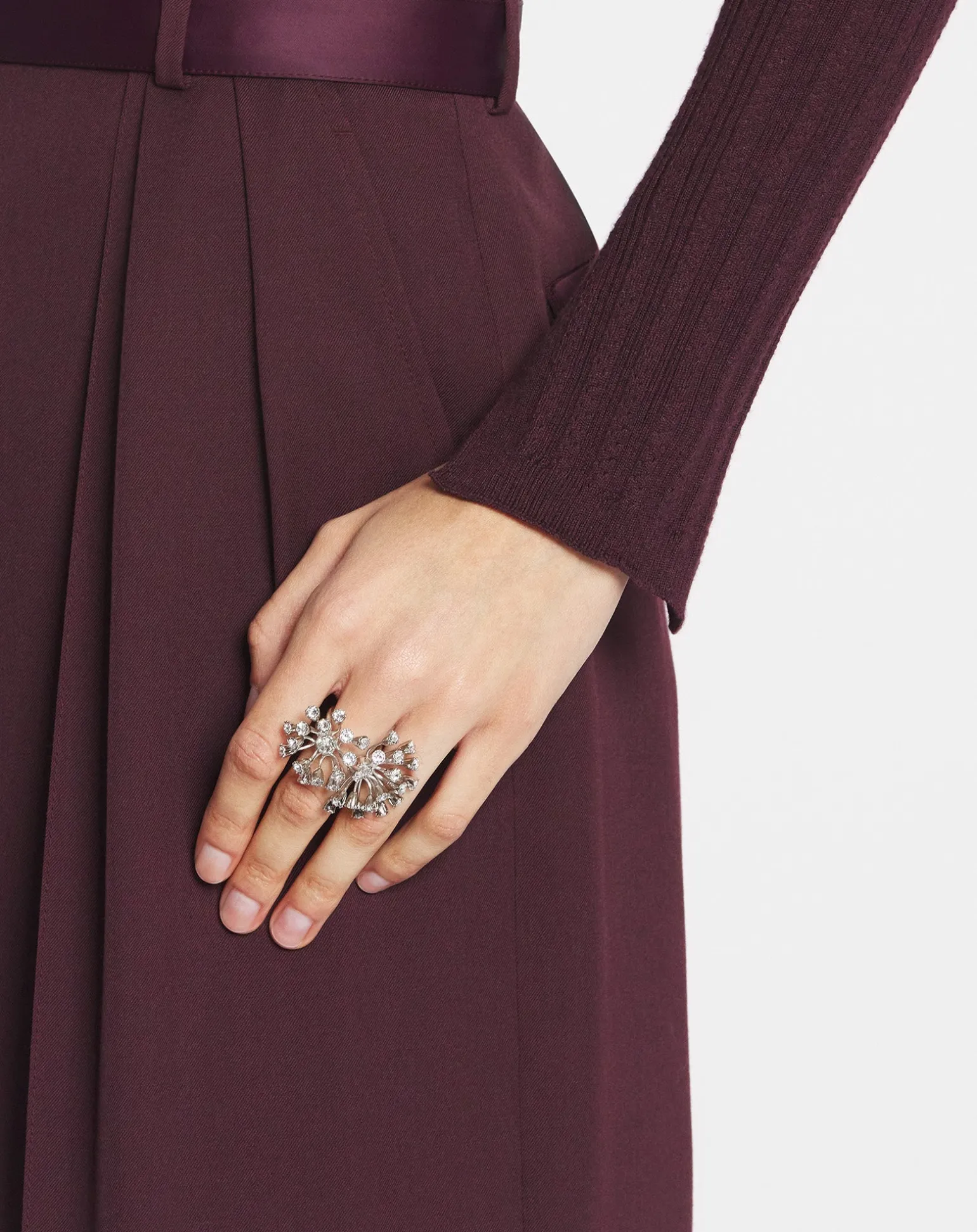 Lanvin Traviata by ring Silver/crystal Flash Sale