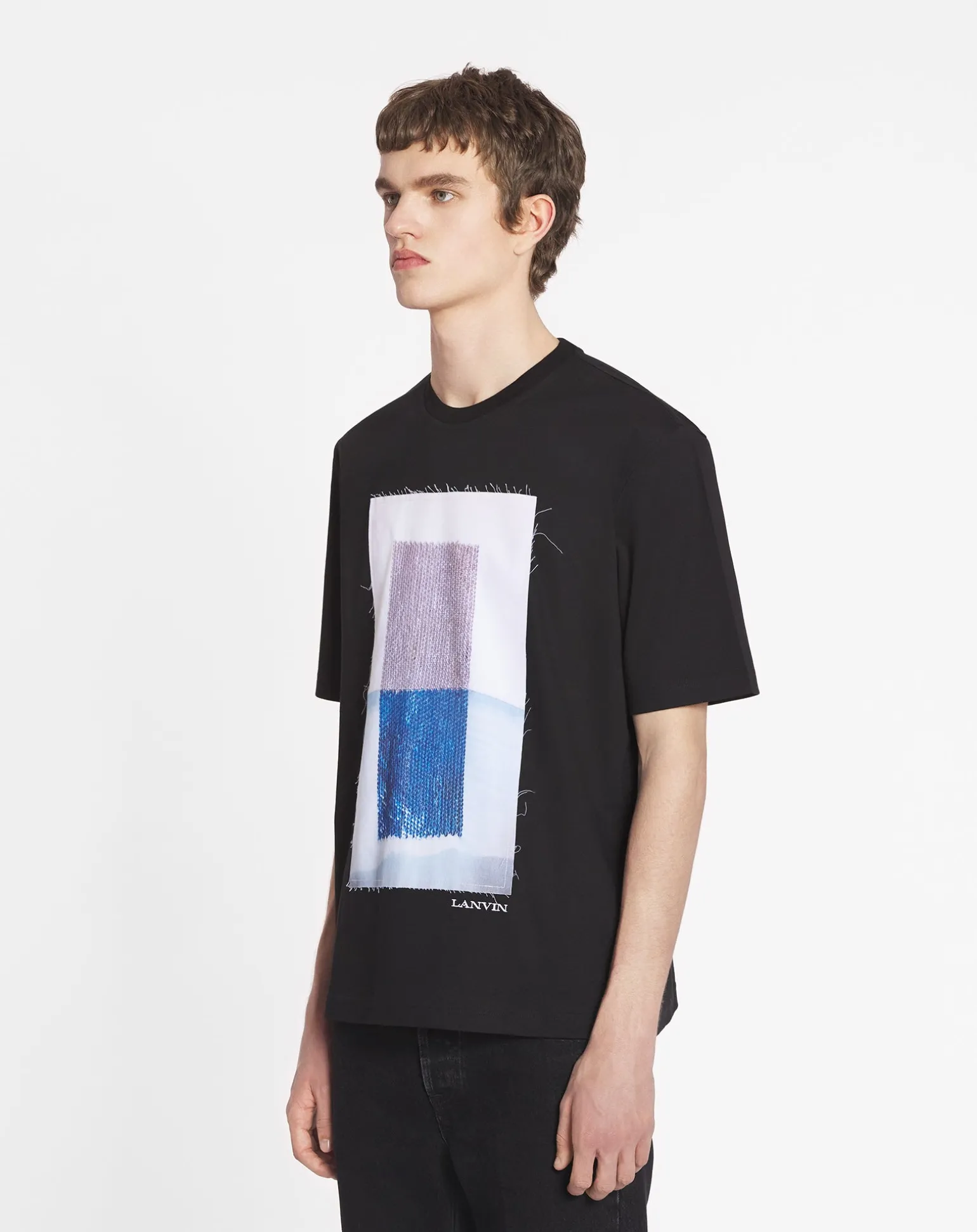 Lanvin T-shirt with an archives print Black Shop