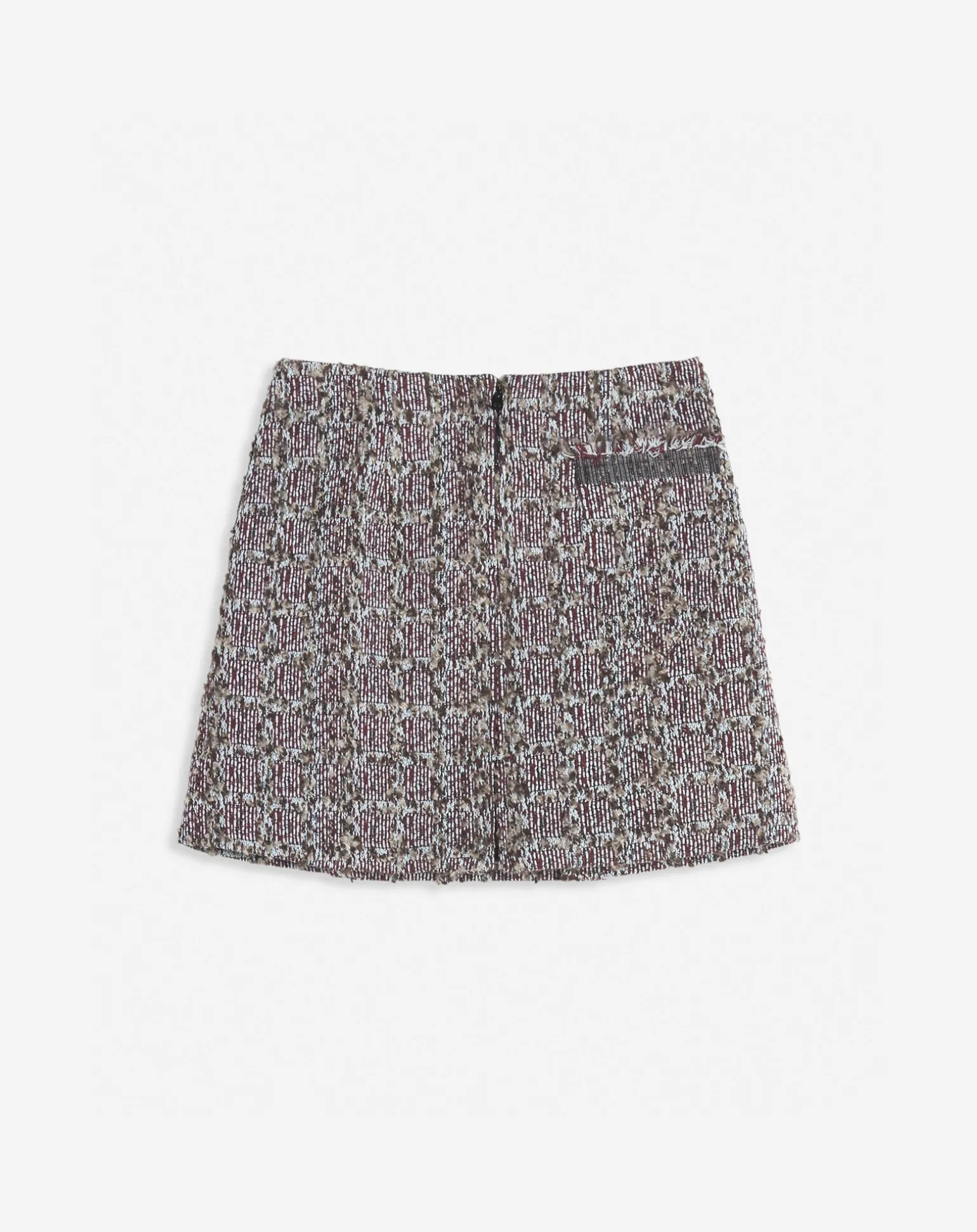 Lanvin Tweed miniskirt Burgundy/blue Sale