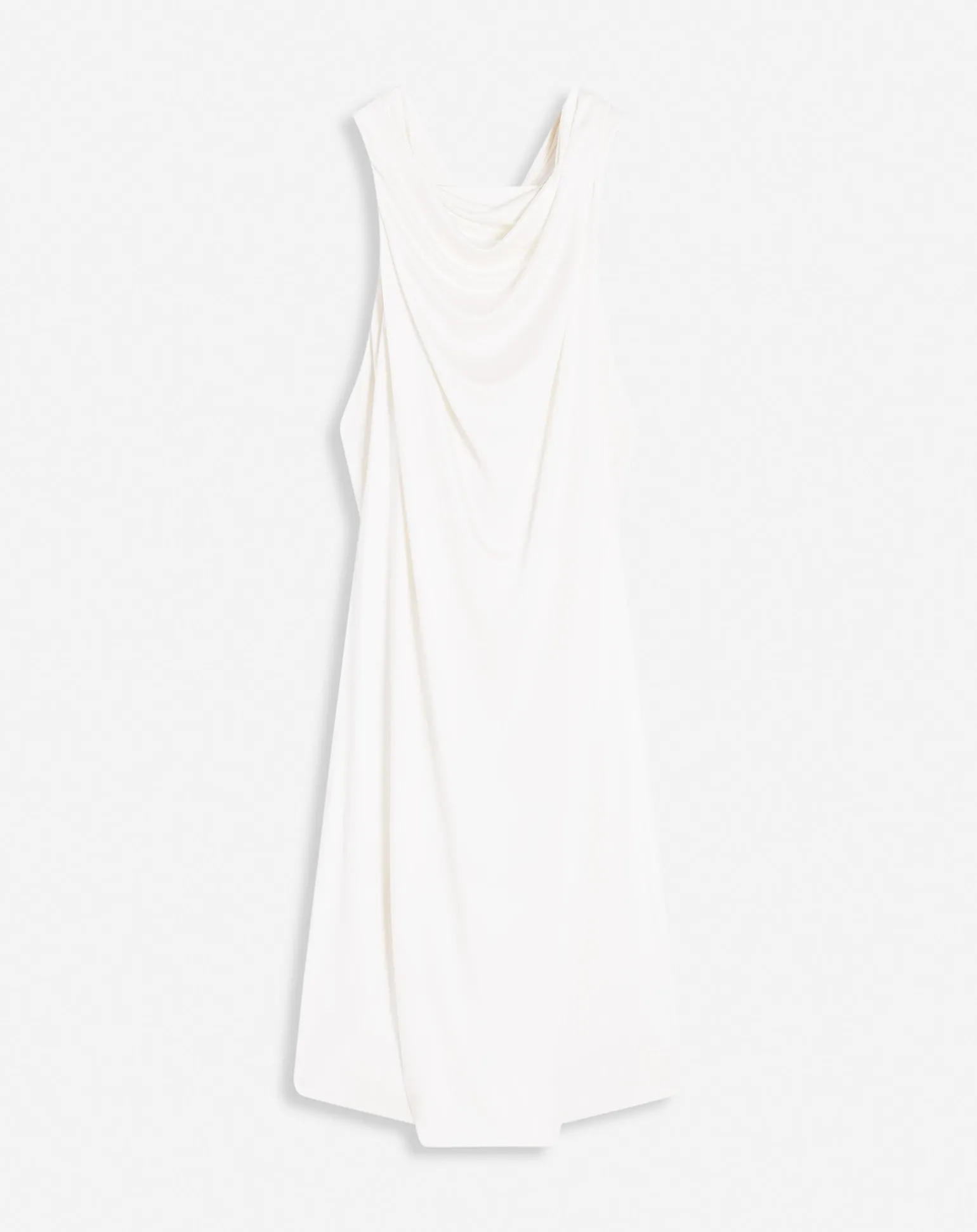 Lanvin Twisted back scarf dress Cream Clearance