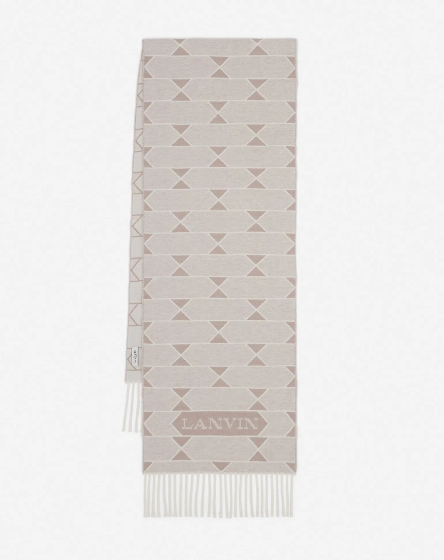 Lanvin Two-tone wool scarf Lightbeige/ecru Flash Sale