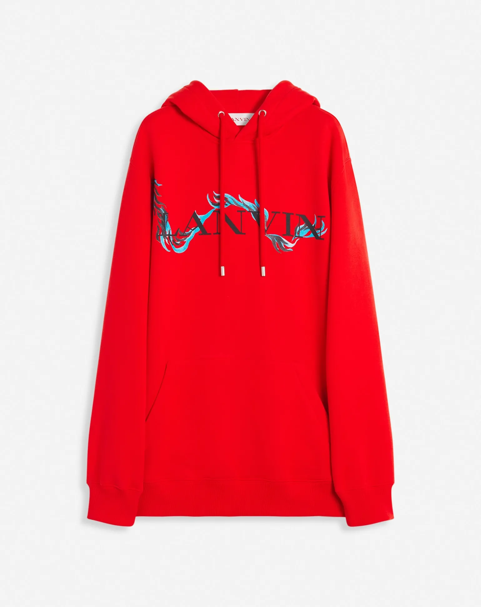 Lanvin Unisex dragon print loose-fitting hoodie Flame Shop