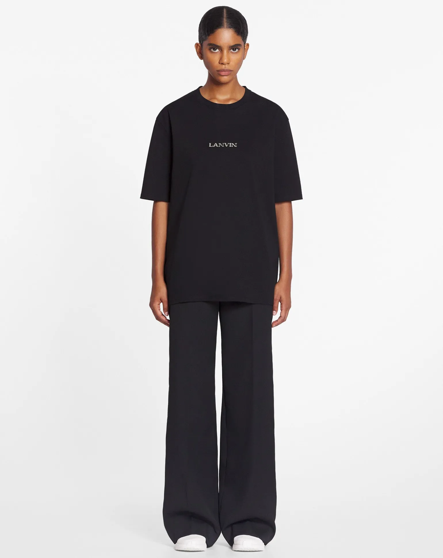 Lanvin Unisex logo t-shirt Black Shop