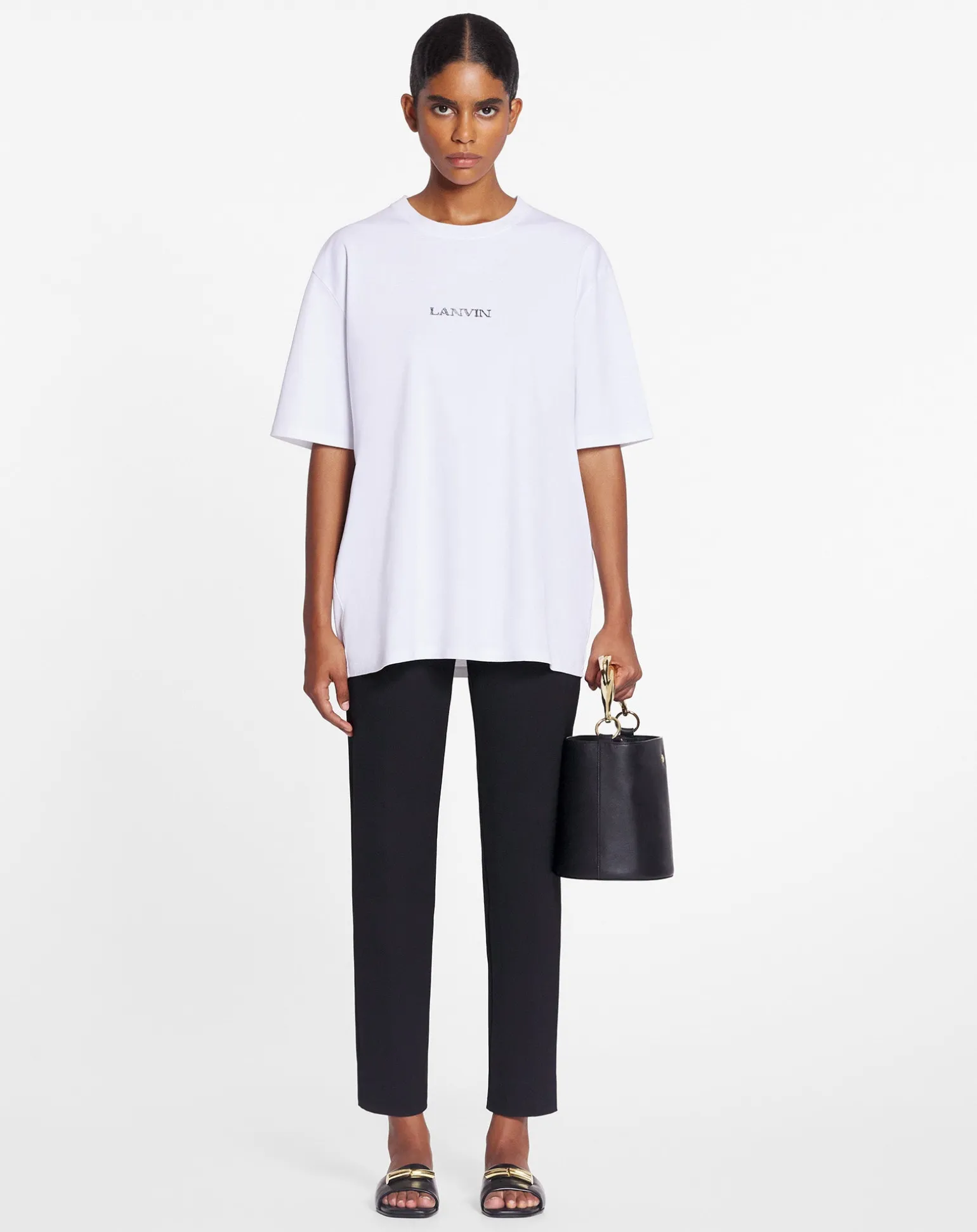 Lanvin Unisex logo t-shirt Opticwhite Sale