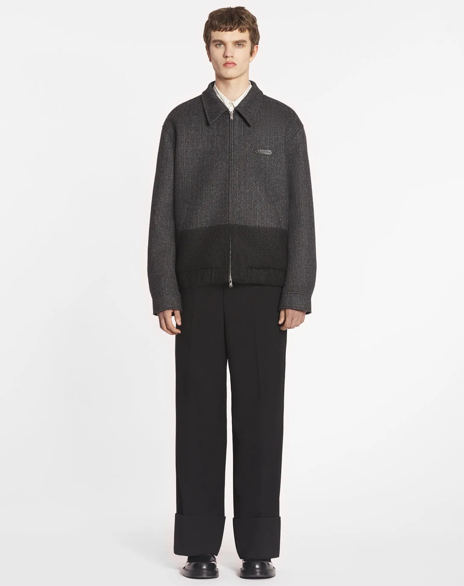 Lanvin Unisex two-tone jacket Black/anthracite Online