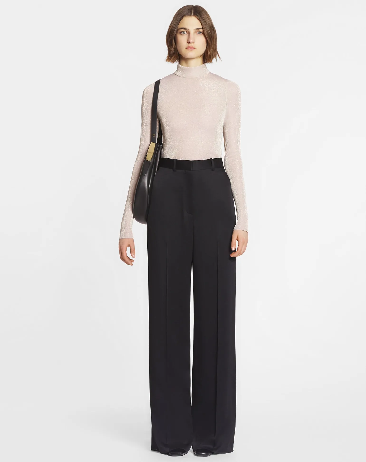 Lanvin Wide-leg tailored pants Black New